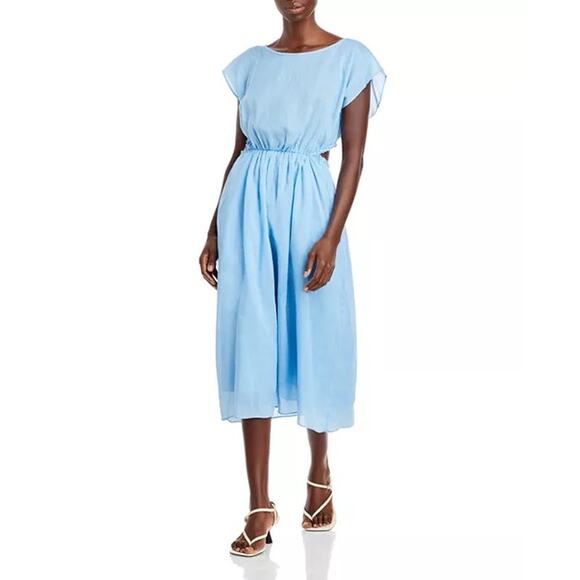 Rebecca Taylor Dresses & Skirts - Rebecca Taylor Back Cutout Dress Azul Blue Size Small 100% ramie
